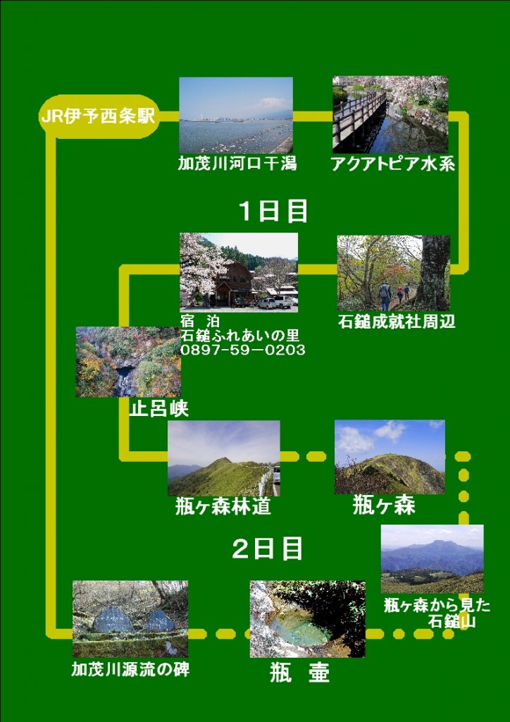 西条市の水を巡るコース（２日コース）